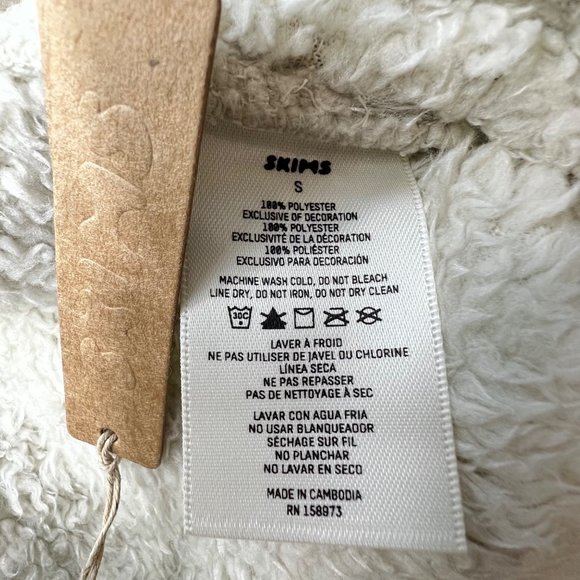 SKIMS Teddy Track Pants High Pile Fleece Bone - Picture 12 of 13